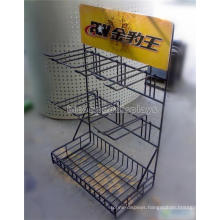 Custom Design Metal Wire Mobile Cell Phone Accessories Commercial Counter Charger Display Stand